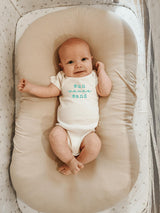 Sun Waves Sand Seafoam Organic Cotton Short Sleeve Baby Bodysuit