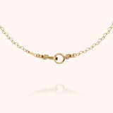 Women's Linked Hearts Chain Necklace, Yellow Gold