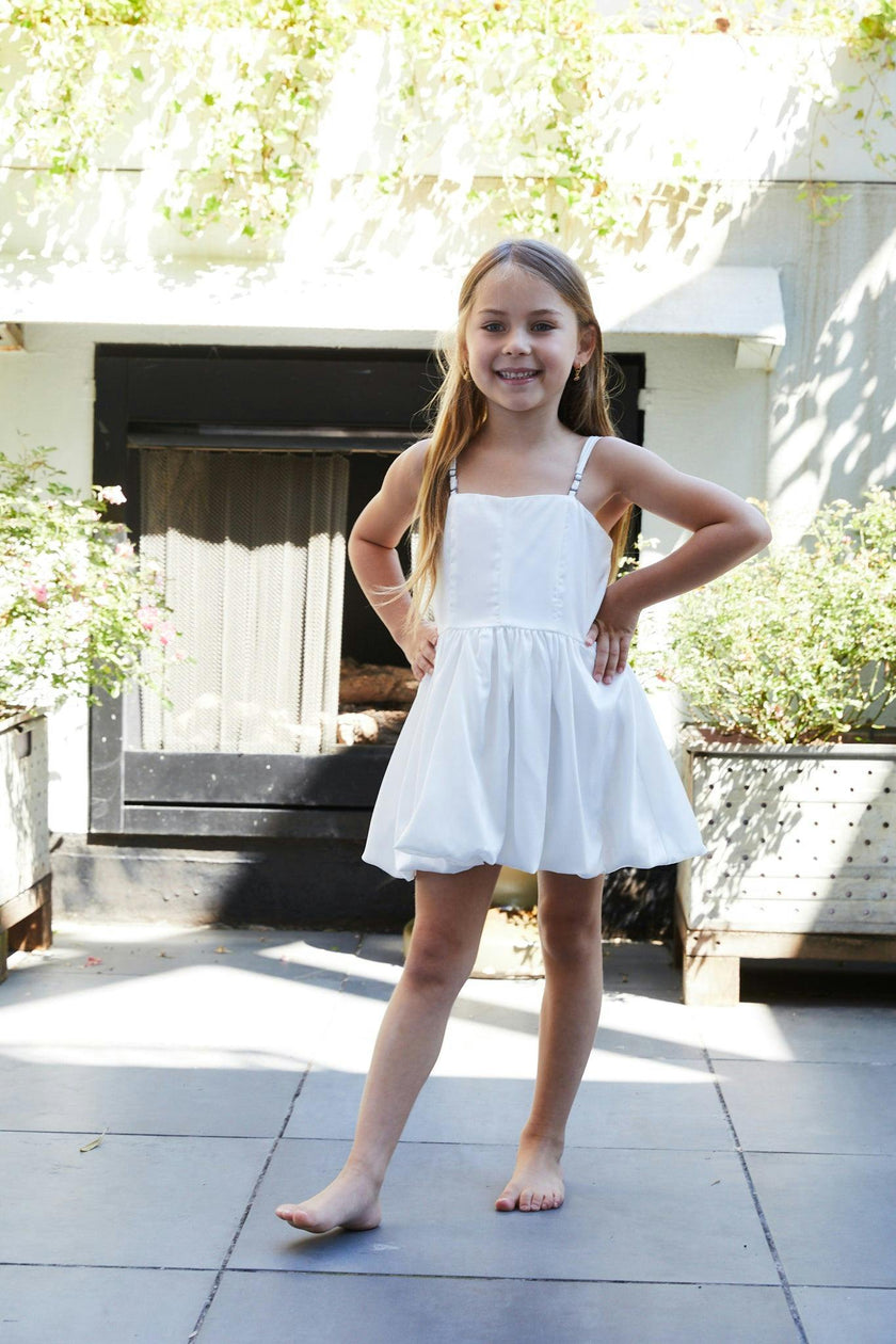 Bailey White Rose Satin Ballet Dress