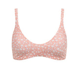 womens melone floral scoop neck bikini top