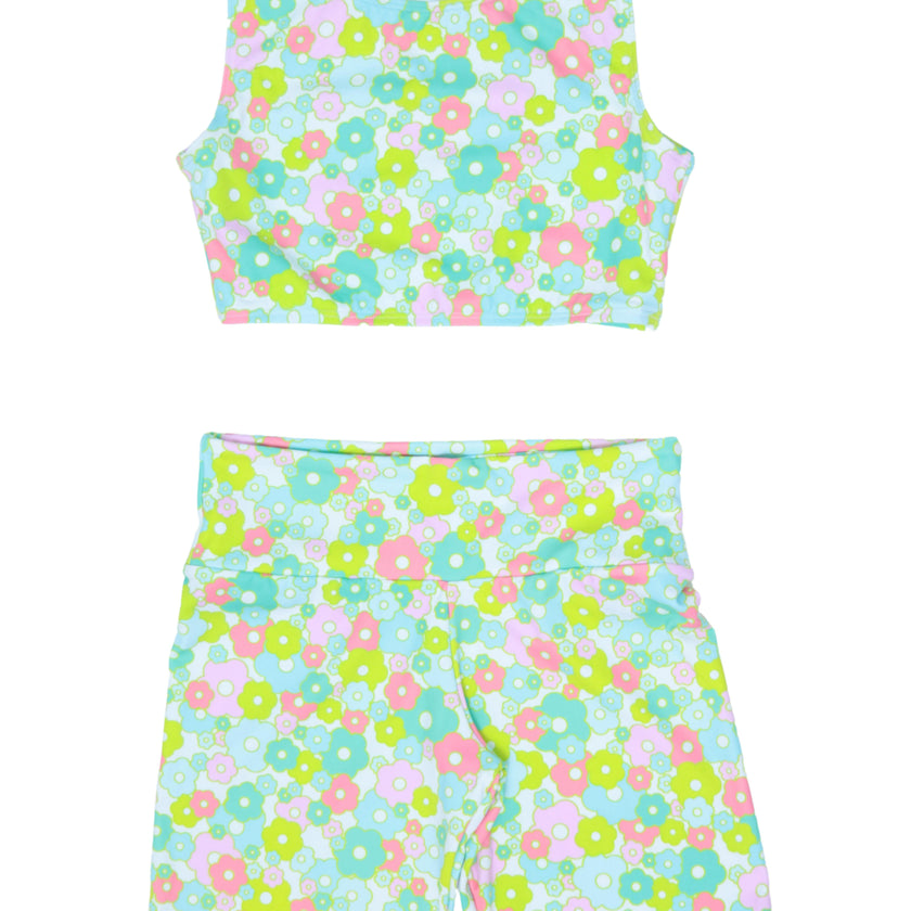 MINT PETAL SHORT SET