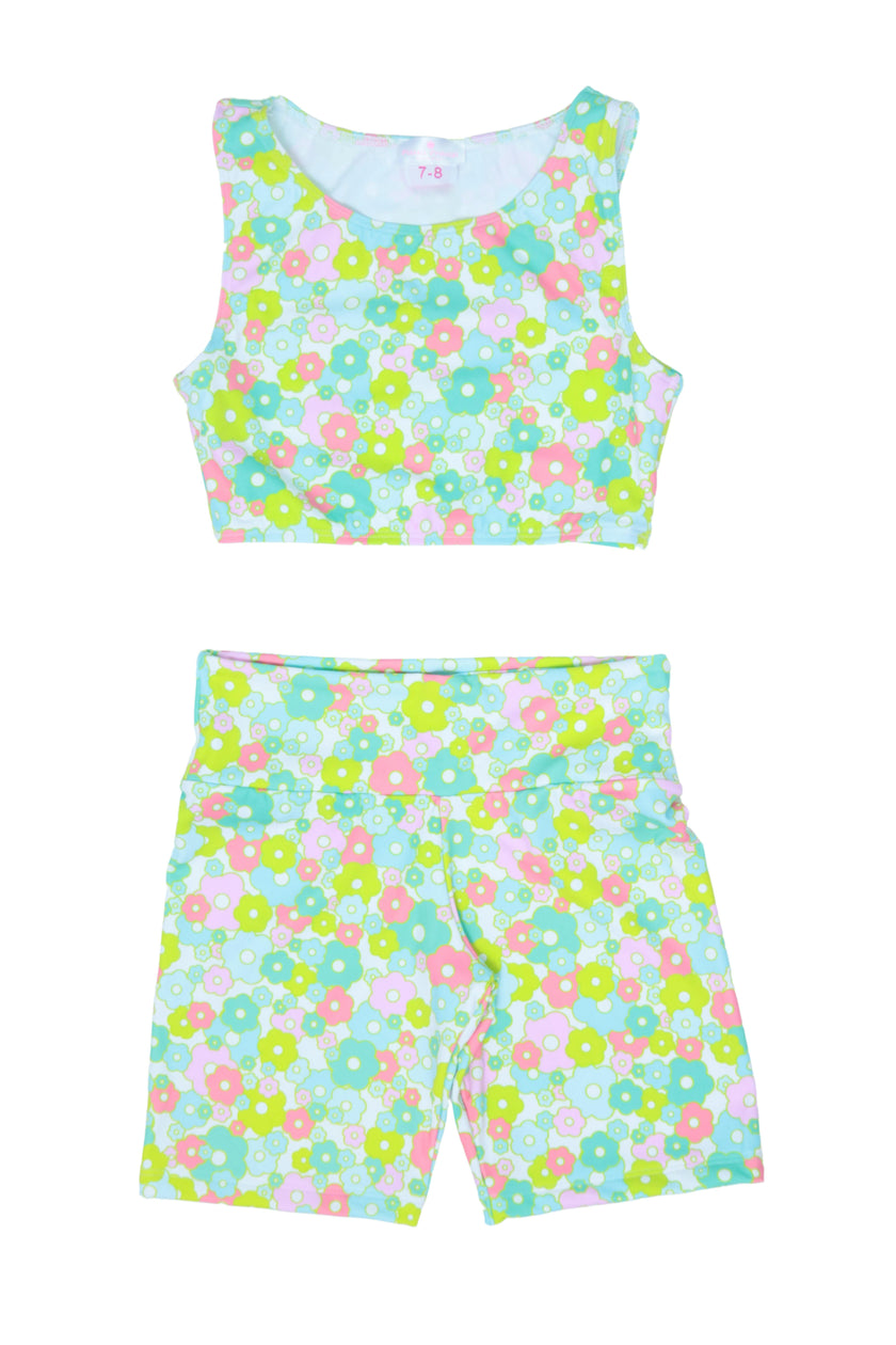 MINT PETAL SHORT SET