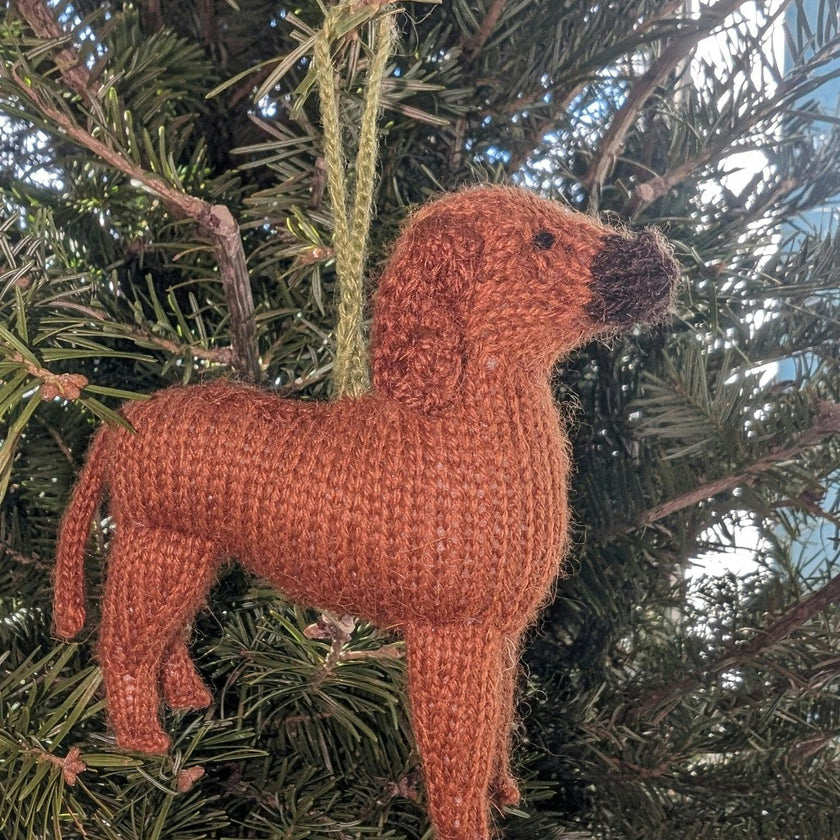 Rhodesian Ridgeback Hand Knit Christmas Ornament Arcadia Home