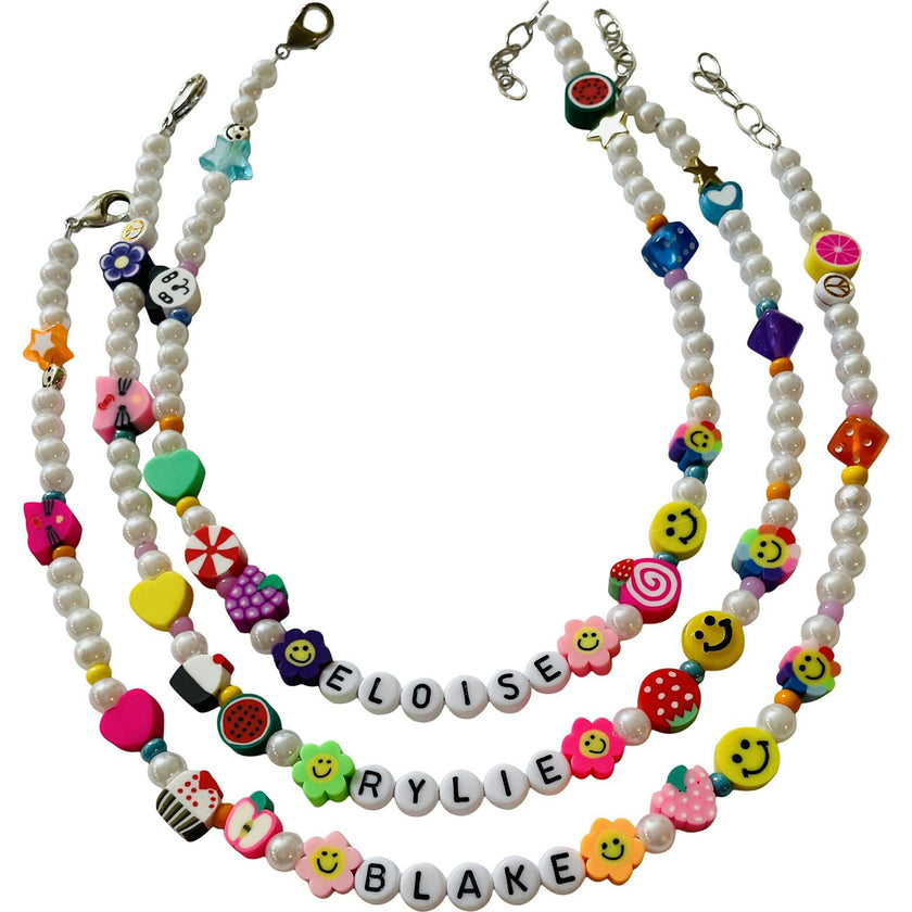 Personalized Beaded Happy Necklace