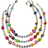 Personalized Beaded Happy Necklace