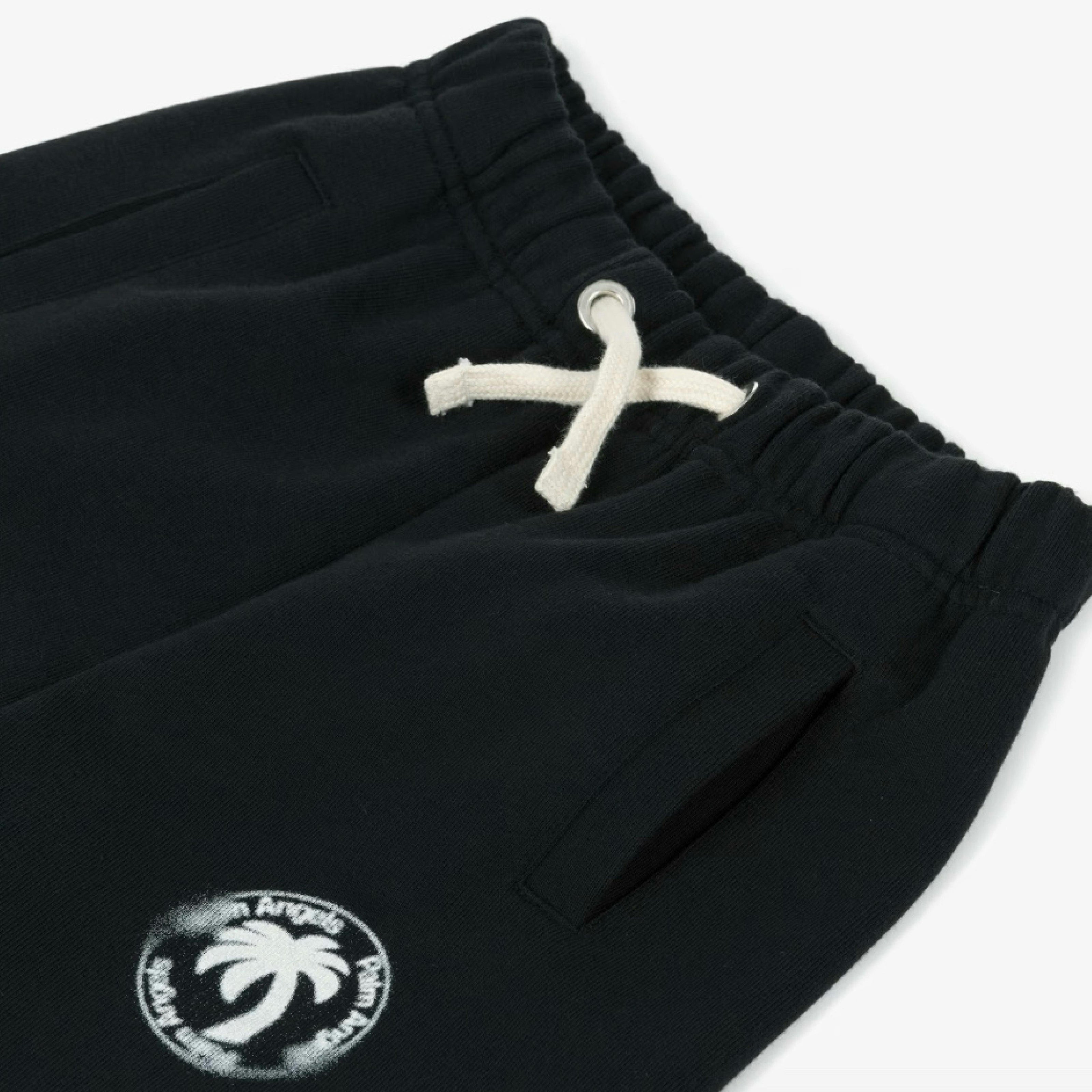 Black Palm Stamp Sweatshort