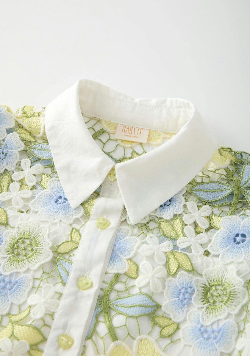Vienna Embroidered Mini Dress