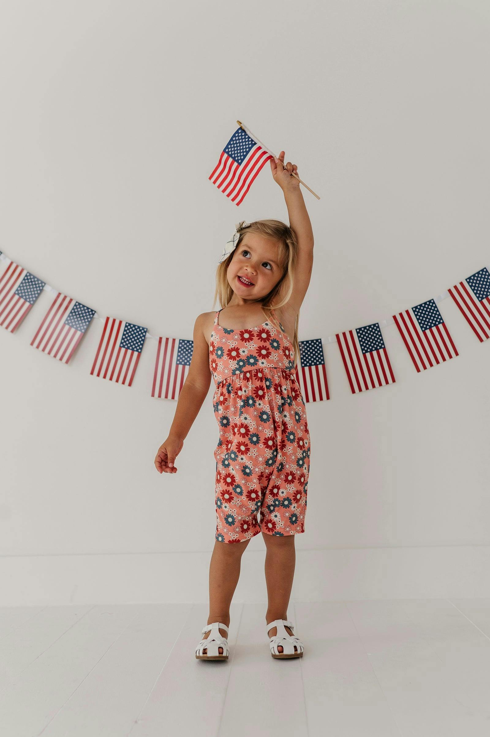 Girl's Tie-Back Romper