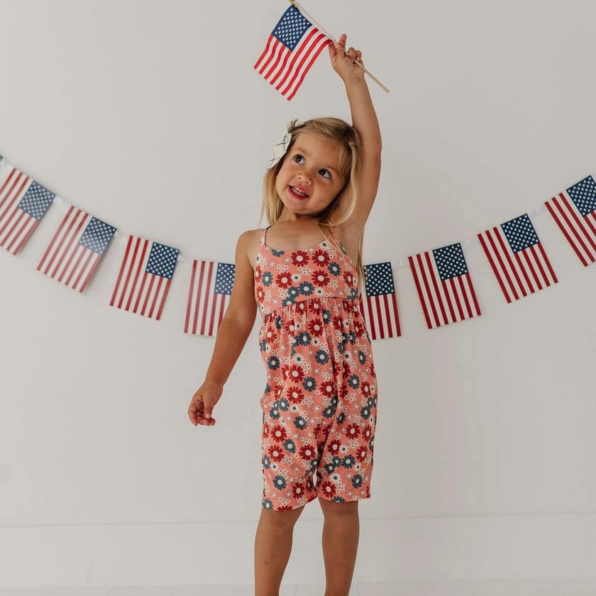 Girl's Tie-Back Romper
