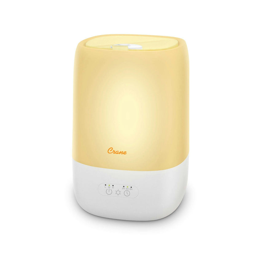Top Fill Cool Mist Humidifier, 1 Gallon with Sleep Support Light & Essential Oil Tray