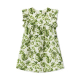 Island Leaf Ruffle Dress & Bloomers