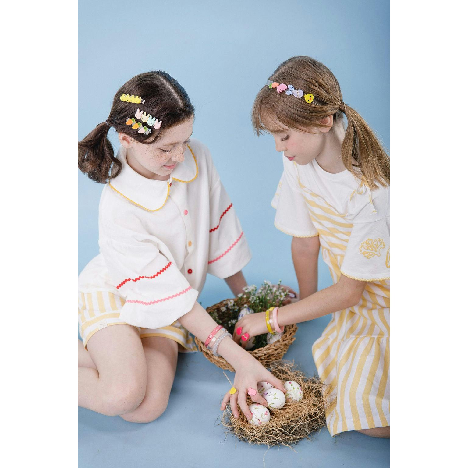 Bunnies Carrots and Chicks Hair Clips -SPR