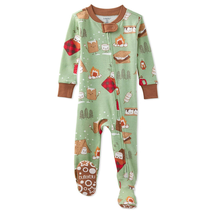 CRUZ Snug-fit Footed Baby Boys Pajamas