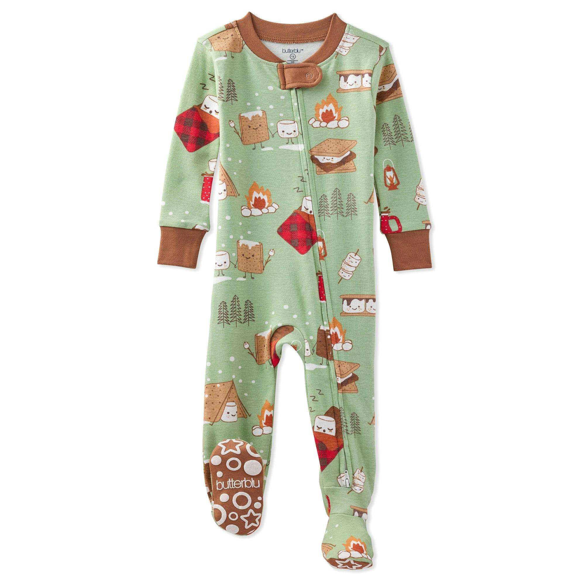 CRUZ Snug-fit Footed Baby Boys Pajamas