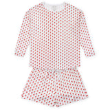 Anna Women's Longsleeve Top Short Set - Whimsical Santa