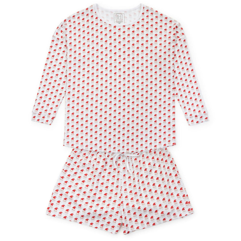 Anna Women's Longsleeve Top Short Set - Whimsical Santa