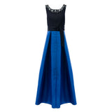 Blue Lucena Sleeveless Gem Gown