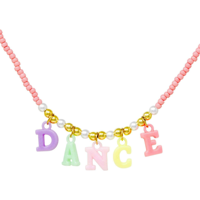 "Dance" Pink Bead Necklace