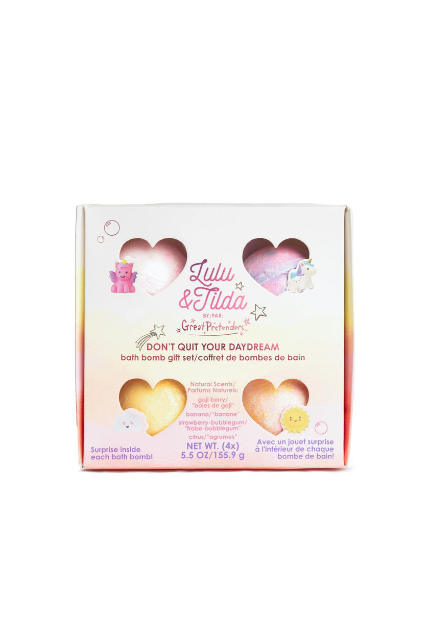 Don't Quit Your Day Dream Bath Bomb Box Set, with Surprise Squishie Inside