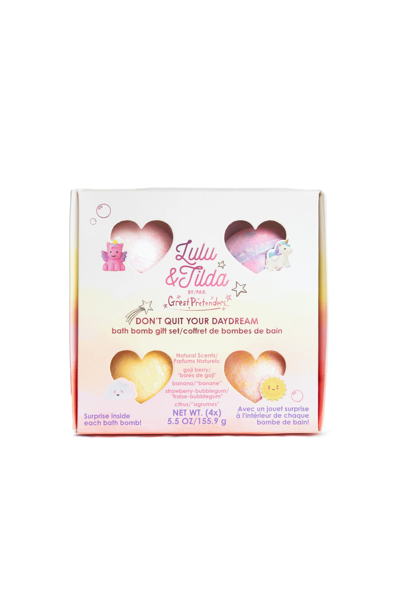 Don't Quit Your Day Dream Bath Bomb Box Set, with Surprise Squishie Inside
