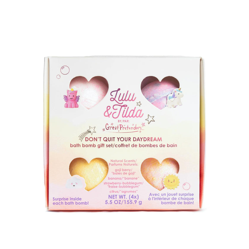Don't Quit Your Day Dream Bath Bomb Box Set, with Surprise Squishie Inside