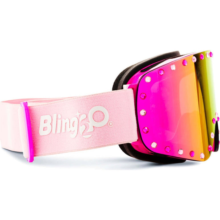 Shining Pink Kids Ski Goggles