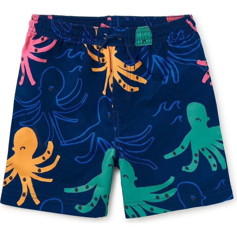 Mid-Length Swim Trunks, Blue