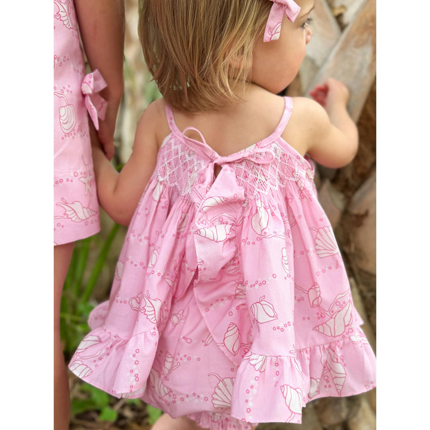 Clara Bloomer Set in Pink Shell