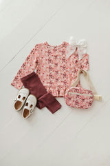 Girl's Long Sleeve Peplum Set