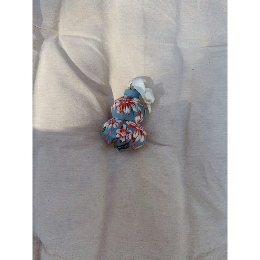 Frosted Blue Dahlia Ornament
