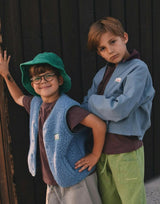 children's merino wool vest - ice blue