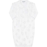 Grey Stars Print Converter Gown