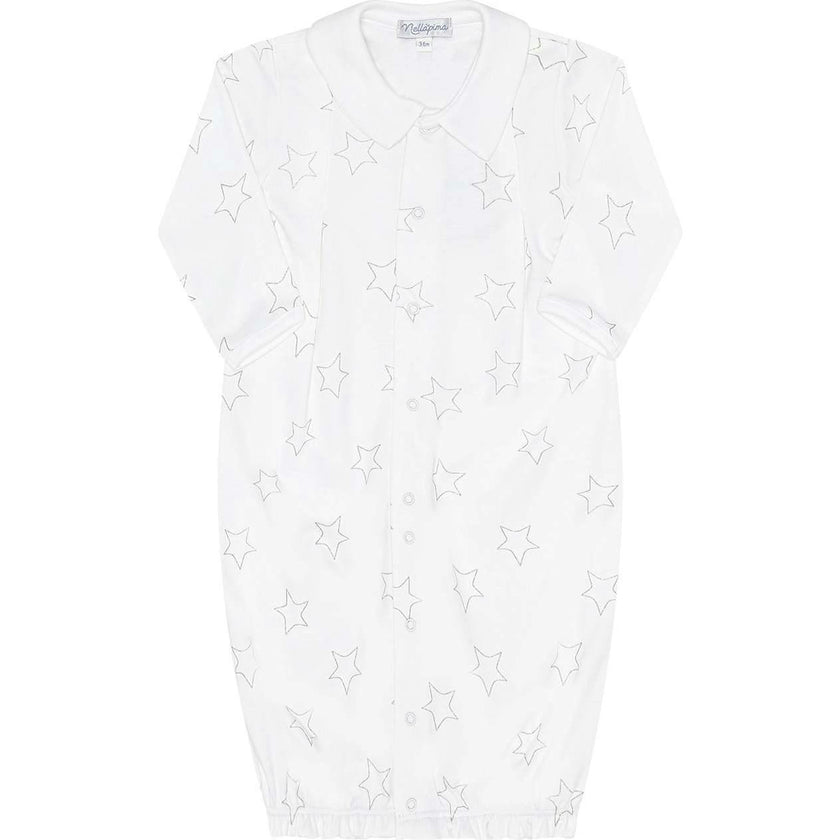 Grey Stars Print Converter Gown