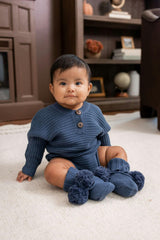 Chunky Knit Romper in Oxford