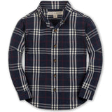 Organic Stretch Poplin Long Sleeve Button Down Shirt, Blue