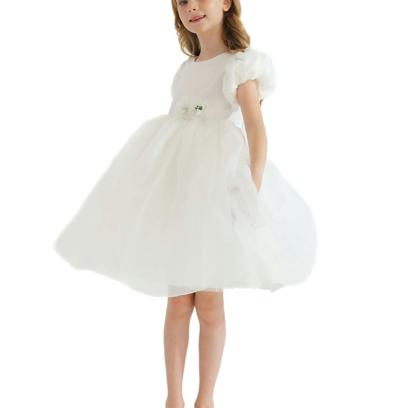 White D'Amico Floral Teacup Dress