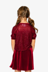 Fake Layering Top & Cami Red