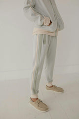 Track Striped Jogger Desert Sage