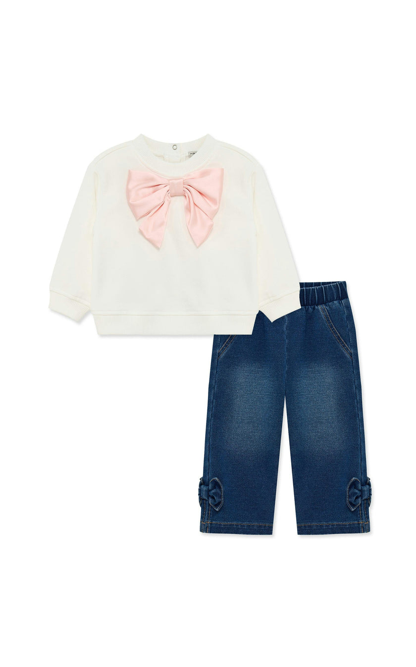 Bow Top With Pant Set (2T-4T)