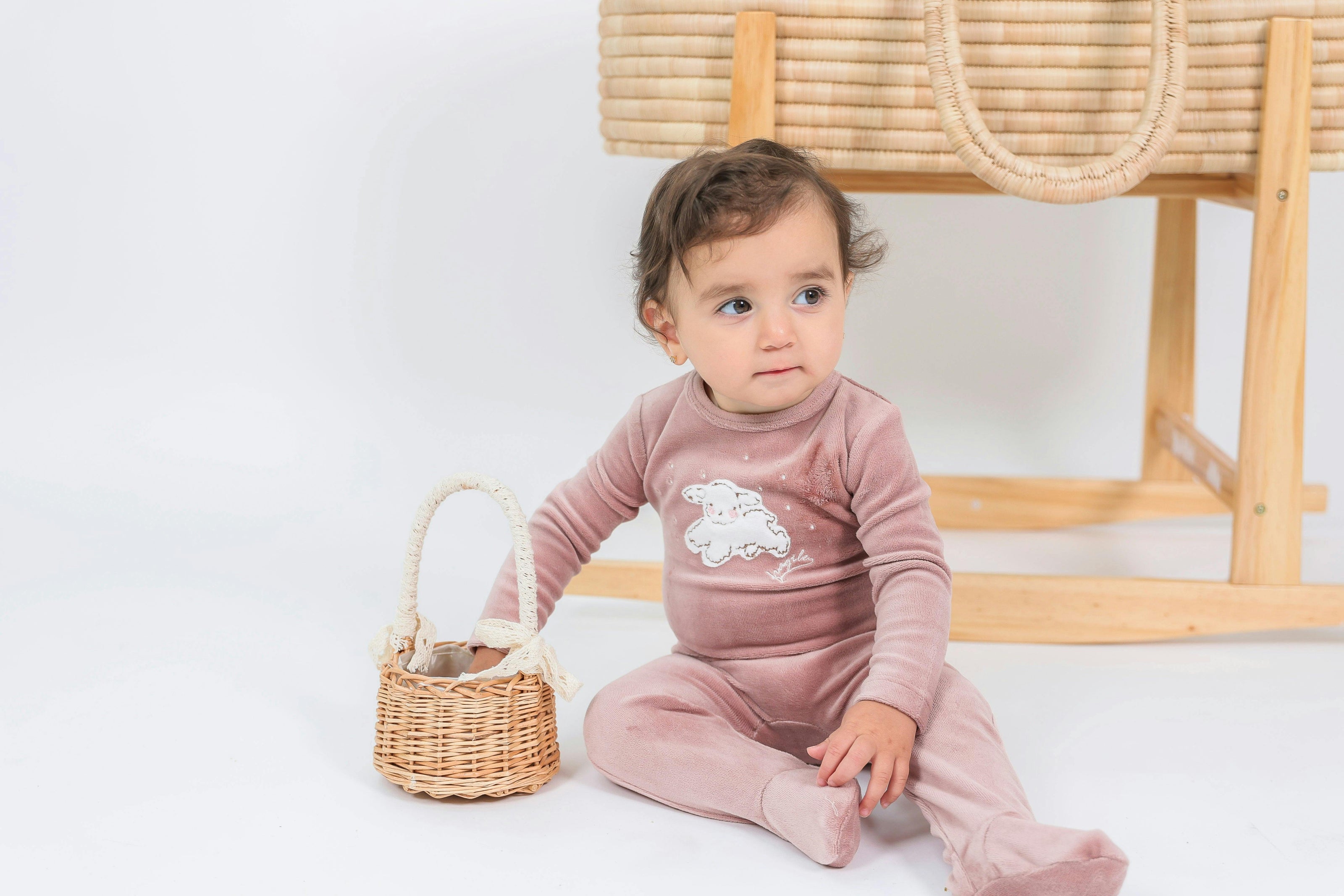 Print Velour Onesie Blossom