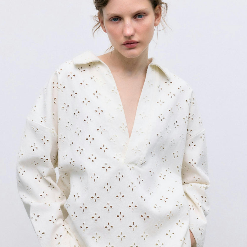 Camelia Woman Blouse Pure Cloud Denim