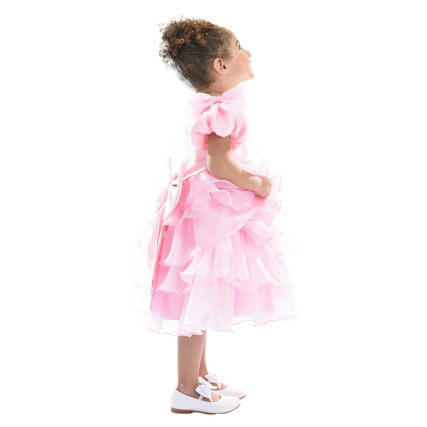 Pink Bonaventura Ruffle Dress