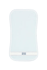 Blue Herringbone Embroidered Burp Cloth