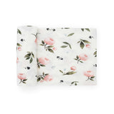 Stretch Knit Swaddle Blanket - Watercolor Rose