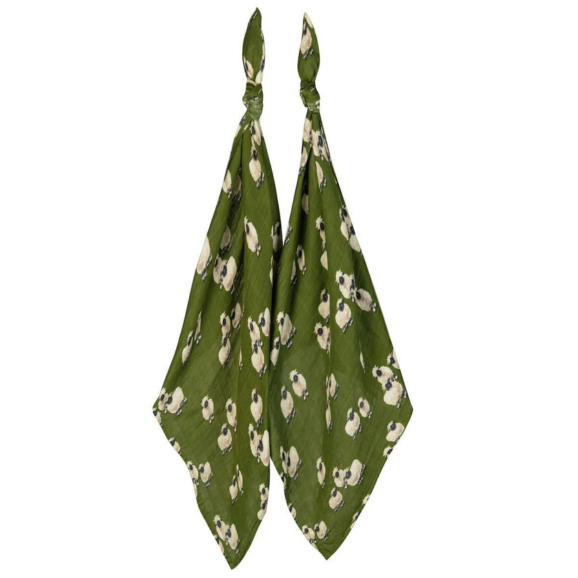 Valais Bamboo Muslin Two-Piece Burp Cloth Set