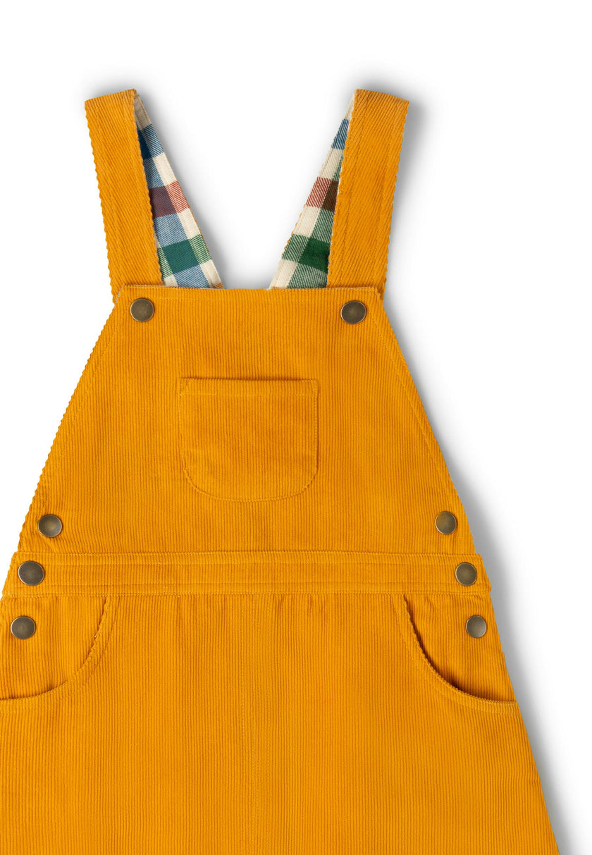 Sunflower Reversible Pinafore Dress, Gold