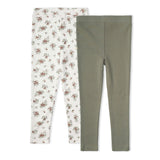 Organic Legging Set of 2 - Winter Berry + Olive