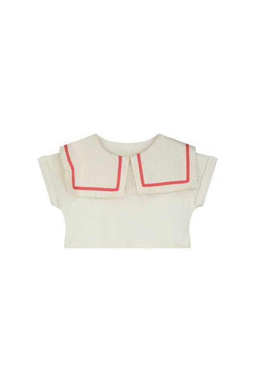 Odissey Crop Sweatshirt Cream