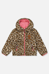 Reversible Mid-Season Jacket Pink And Leopard