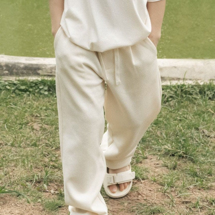 Organic Cotton Recycled Polyester Pleated Pant